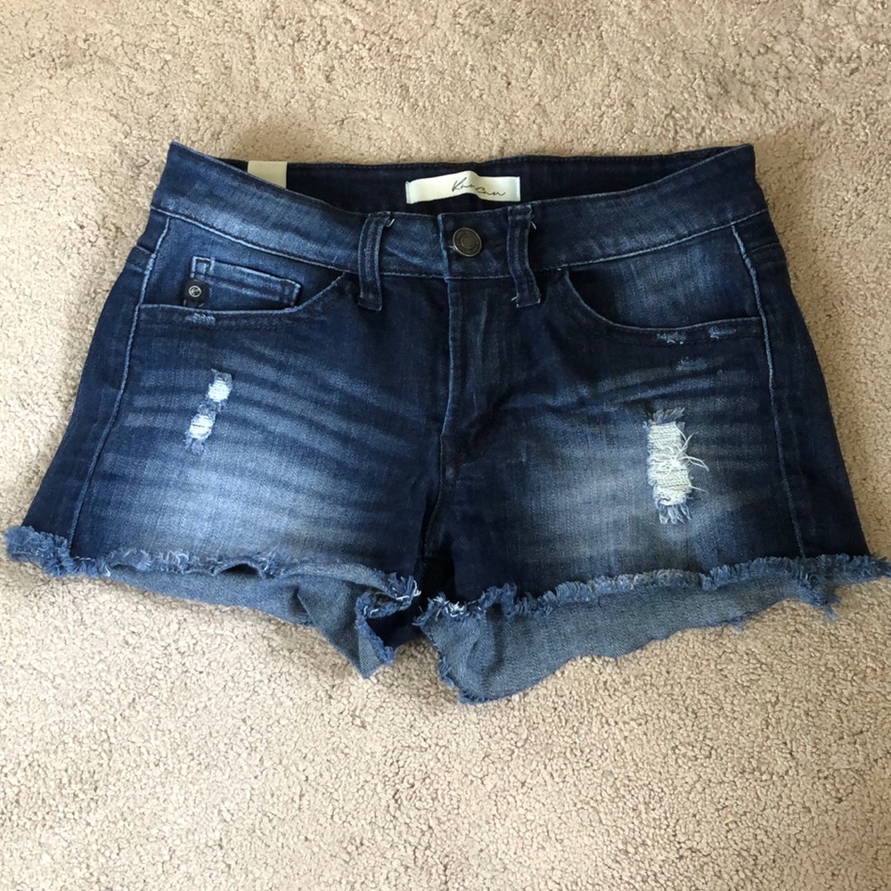 Dark denim shorts